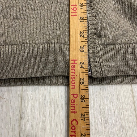 Carbon 2 Cobalt Sweater Men's Medium Sherpa Fleece Lined Full Zip Beige Gray - Picture 8 of 12